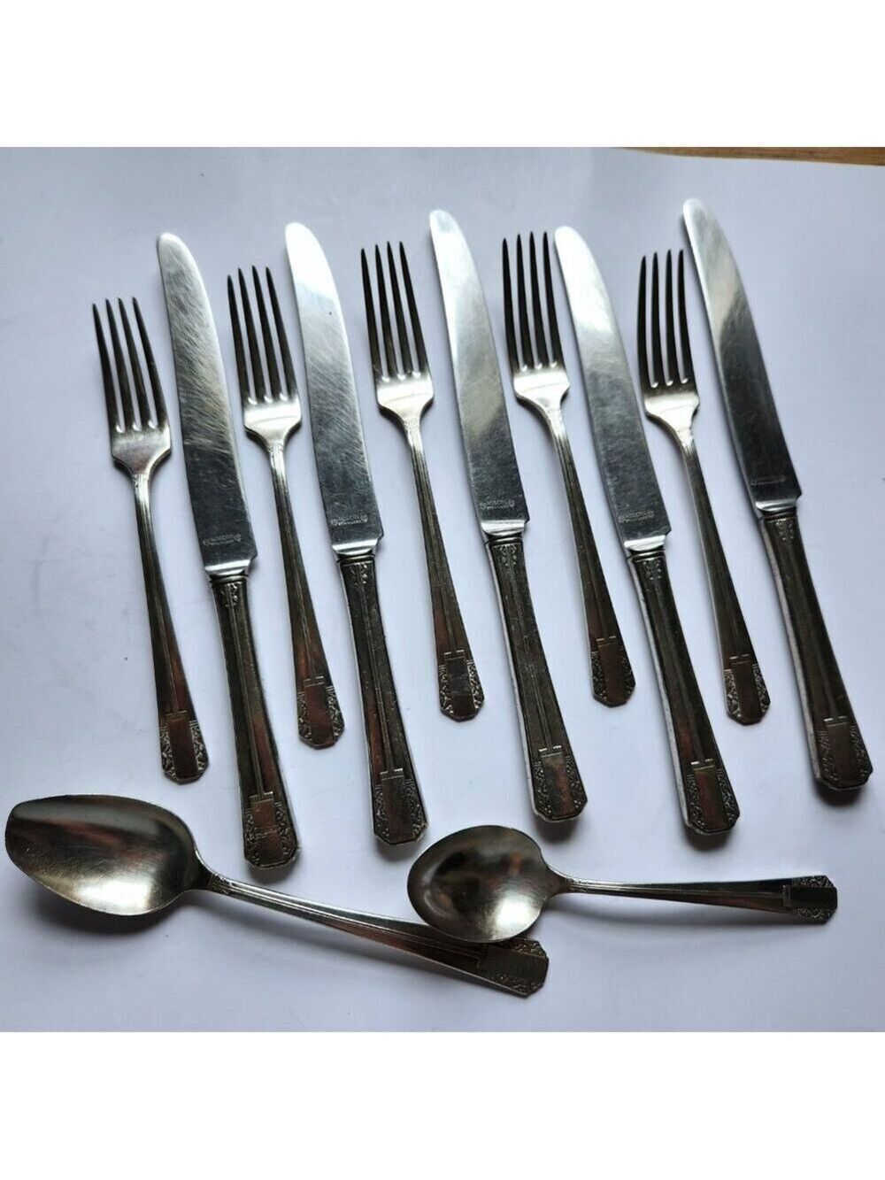 Vintage Rogers Oneida Park Lane Silverplate Flatware Art Deco Fork Spoon Knife